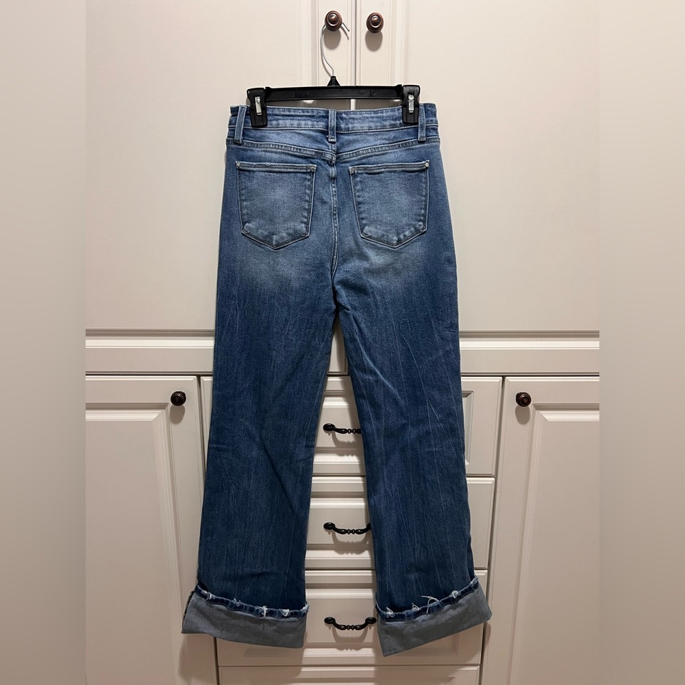 *New Petra 153 High Rise wide leg cuffed Distressed Jeans Sz 28 - Picture 10 of 13